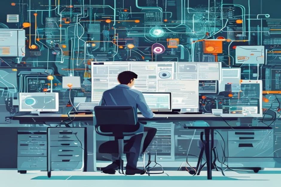researcher working on ai system