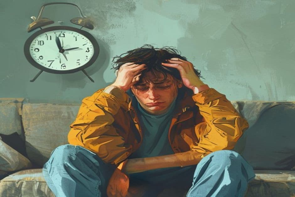 person looking tired