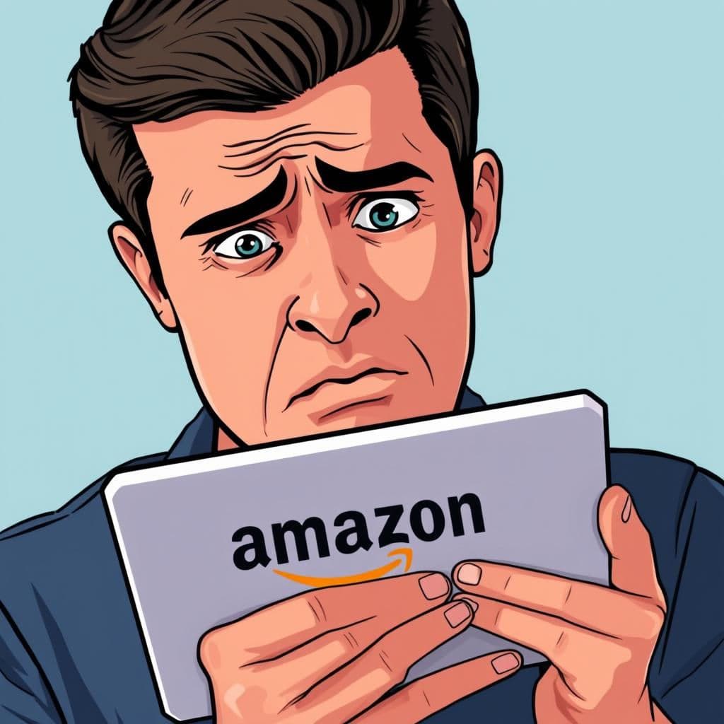 Person worried about Amazon security