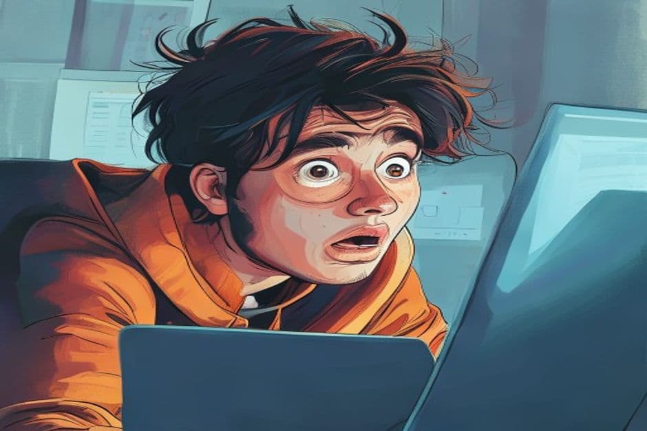 person looking at computer screen
