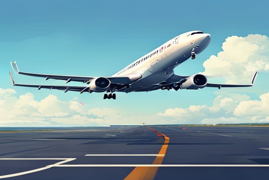 Boeing 737 MAX taking off